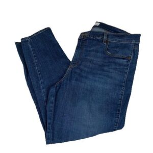 Ann Taylor Loft Women’s Size 32/14 Slim Vent Crop Jeans Dark Wash Denim #2000